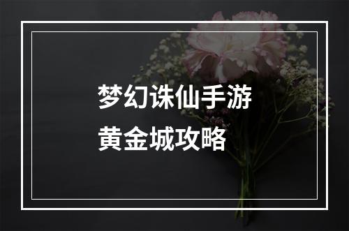 梦幻诛仙手游黄金城攻略