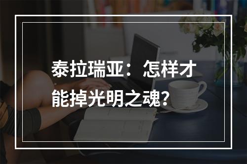 泰拉瑞亚：怎样才能掉光明之魂？