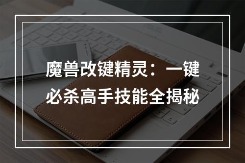 魔兽改键精灵：一键必杀高手技能全揭秘