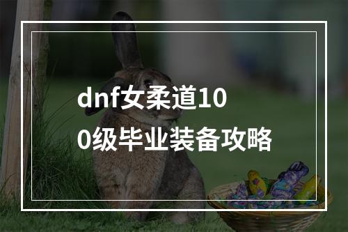 dnf女柔道100级毕业装备攻略