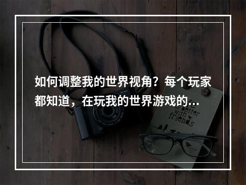 如何调整我的世界视角？每个玩家都知道，在玩我的世界游戏的时候，视角的适应度对于游戏体验来说非常重要。