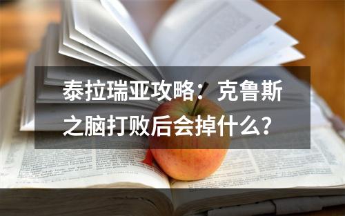 泰拉瑞亚攻略：克鲁斯之脑打败后会掉什么？