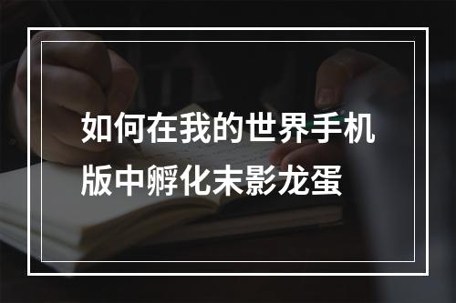 如何在我的世界手机版中孵化末影龙蛋