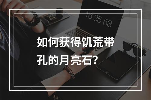 如何获得饥荒带孔的月亮石？