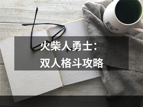 火柴人勇士：双人格斗攻略