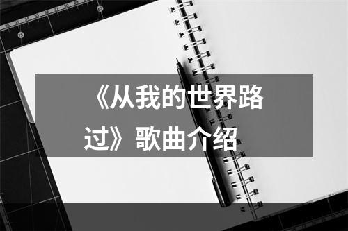 《从我的世界路过》歌曲介绍