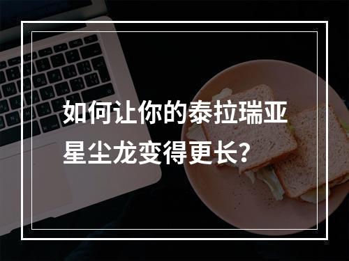 如何让你的泰拉瑞亚星尘龙变得更长？