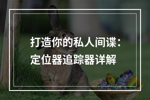 打造你的私人间谍：定位器追踪器详解