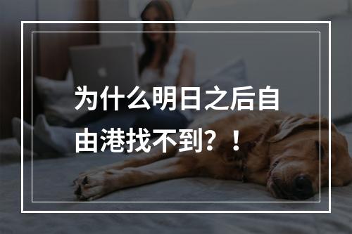 为什么明日之后自由港找不到？！