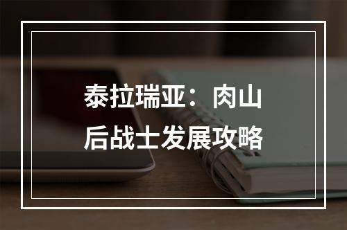 泰拉瑞亚：肉山后战士发展攻略