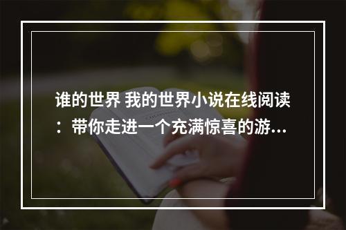 谁的世界 我的世界小说在线阅读：带你走进一个充满惊喜的游戏世界