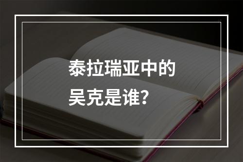 泰拉瑞亚中的吴克是谁？