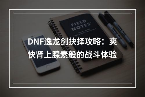 DNF逸龙剑抉择攻略：爽快肾上腺素般的战斗体验