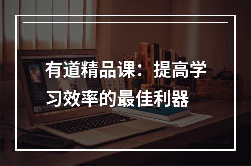 有道精品课：提高学习效率的最佳利器