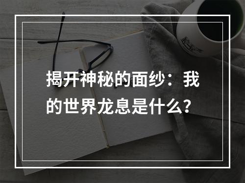 揭开神秘的面纱：我的世界龙息是什么？