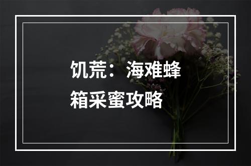 饥荒：海难蜂箱采蜜攻略