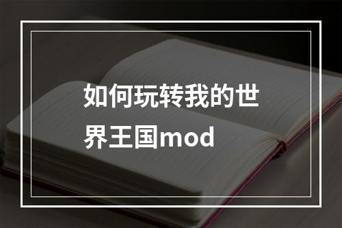 如何玩转我的世界王国mod