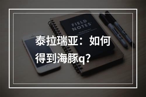 泰拉瑞亚：如何得到海豚q？