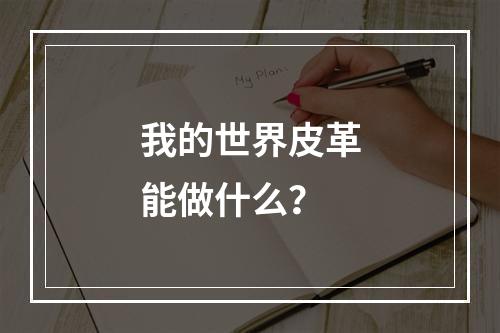 我的世界皮革能做什么？