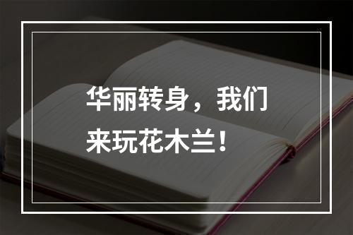 华丽转身，我们来玩花木兰！