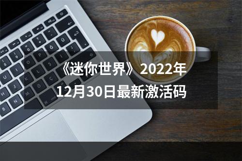 《迷你世界》2022年12月30日最新激活码