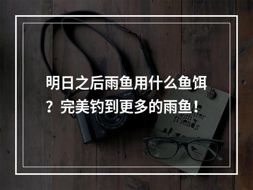 明日之后雨鱼用什么鱼饵？完美钓到更多的雨鱼！
