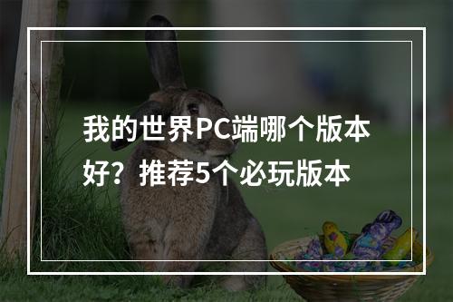 我的世界PC端哪个版本好？推荐5个必玩版本