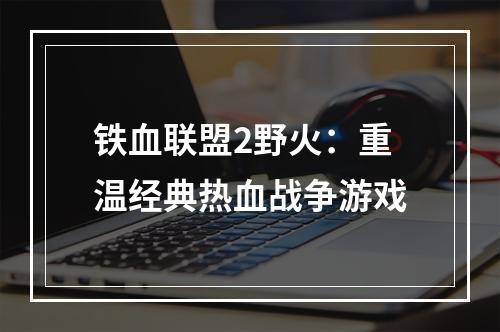 铁血联盟2野火：重温经典热血战争游戏