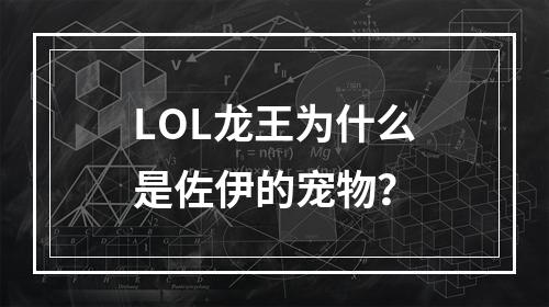 LOL龙王为什么是佐伊的宠物？