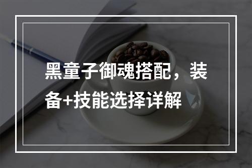 黑童子御魂搭配，装备+技能选择详解