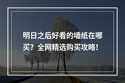 明日之后好看的墙纸在哪买？全网精选购买攻略！