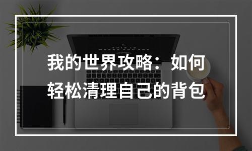 我的世界攻略：如何轻松清理自己的背包