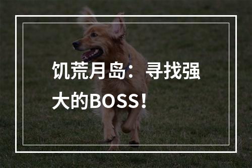 饥荒月岛：寻找强大的BOSS！