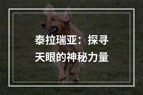 泰拉瑞亚：探寻天眼的神秘力量