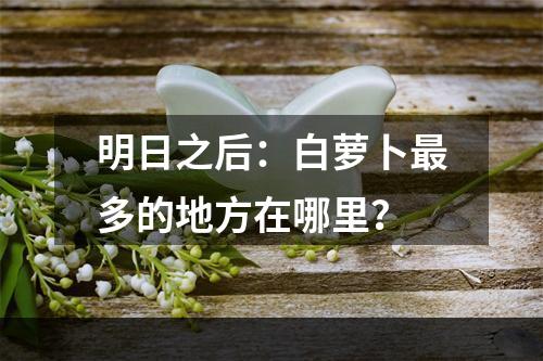 明日之后：白萝卜最多的地方在哪里？