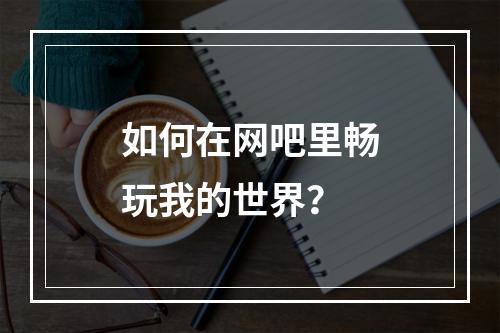 如何在网吧里畅玩我的世界？