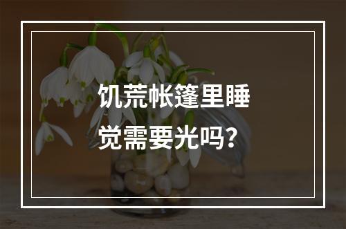 饥荒帐篷里睡觉需要光吗？