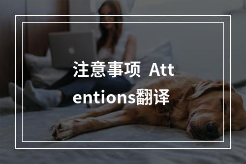 注意事项  Attentions翻译