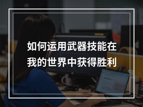 如何运用武器技能在我的世界中获得胜利