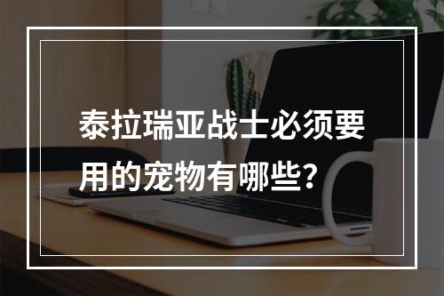 泰拉瑞亚战士必须要用的宠物有哪些？