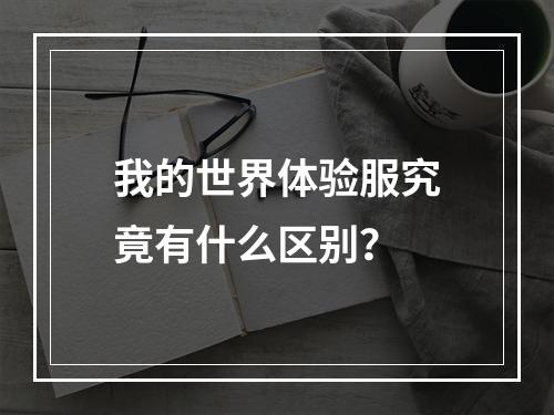 我的世界体验服究竟有什么区别？