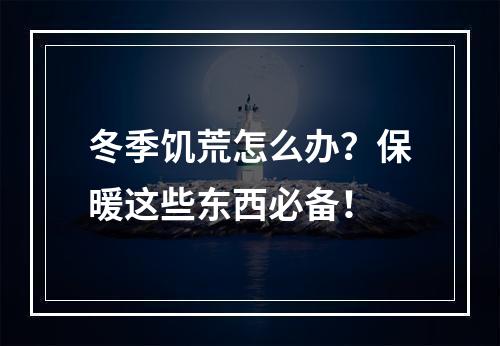 冬季饥荒怎么办？保暖这些东西必备！