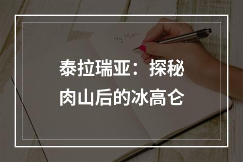 泰拉瑞亚：探秘肉山后的冰高仑