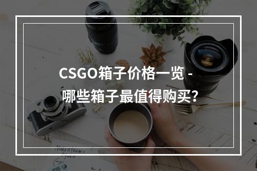 CSGO箱子价格一览 - 哪些箱子最值得购买？