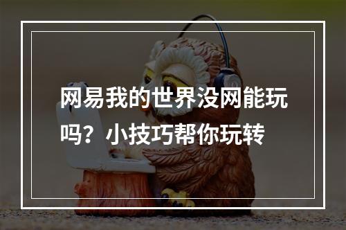 网易我的世界没网能玩吗？小技巧帮你玩转