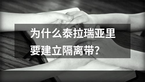 为什么泰拉瑞亚里要建立隔离带？