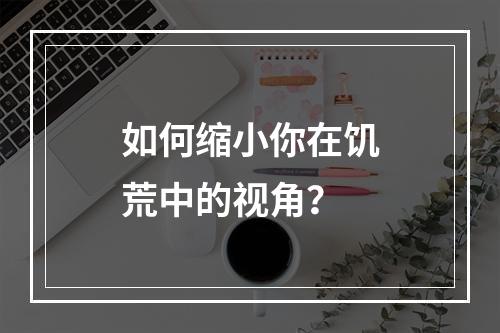 如何缩小你在饥荒中的视角？