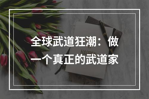 全球武道狂潮：做一个真正的武道家