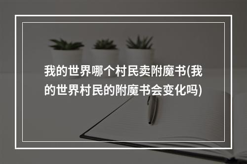 我的世界哪个村民卖附魔书(我的世界村民的附魔书会变化吗)