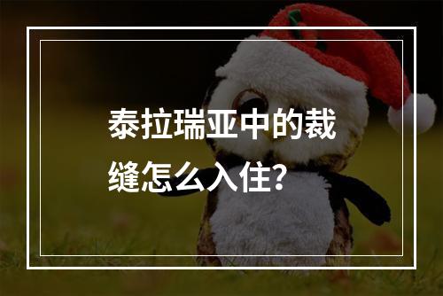 泰拉瑞亚中的裁缝怎么入住？